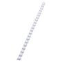 Comb, plastic, 10 mm, 41-55 sheets, VICTORIA OFFICE, white